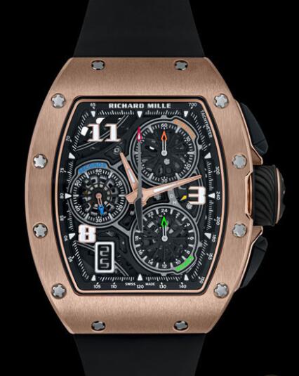 Richard Mille RM 72-01 Lifestyle In-House Chronograph Replica Watch Red Gold - Rubber Strap